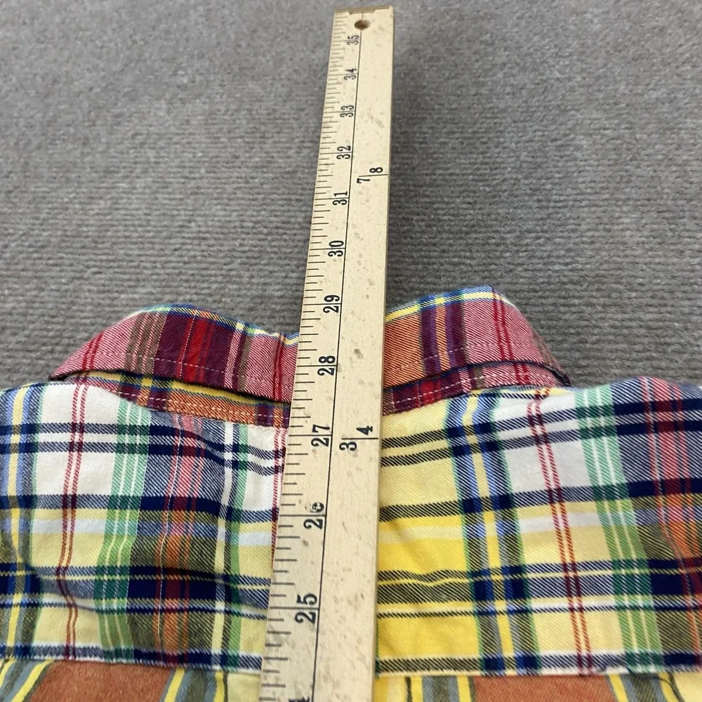 Ralph Lauren Shirt Youth XL 18-20 Madras Plaid Button Down Long Sleeve Pony Logo